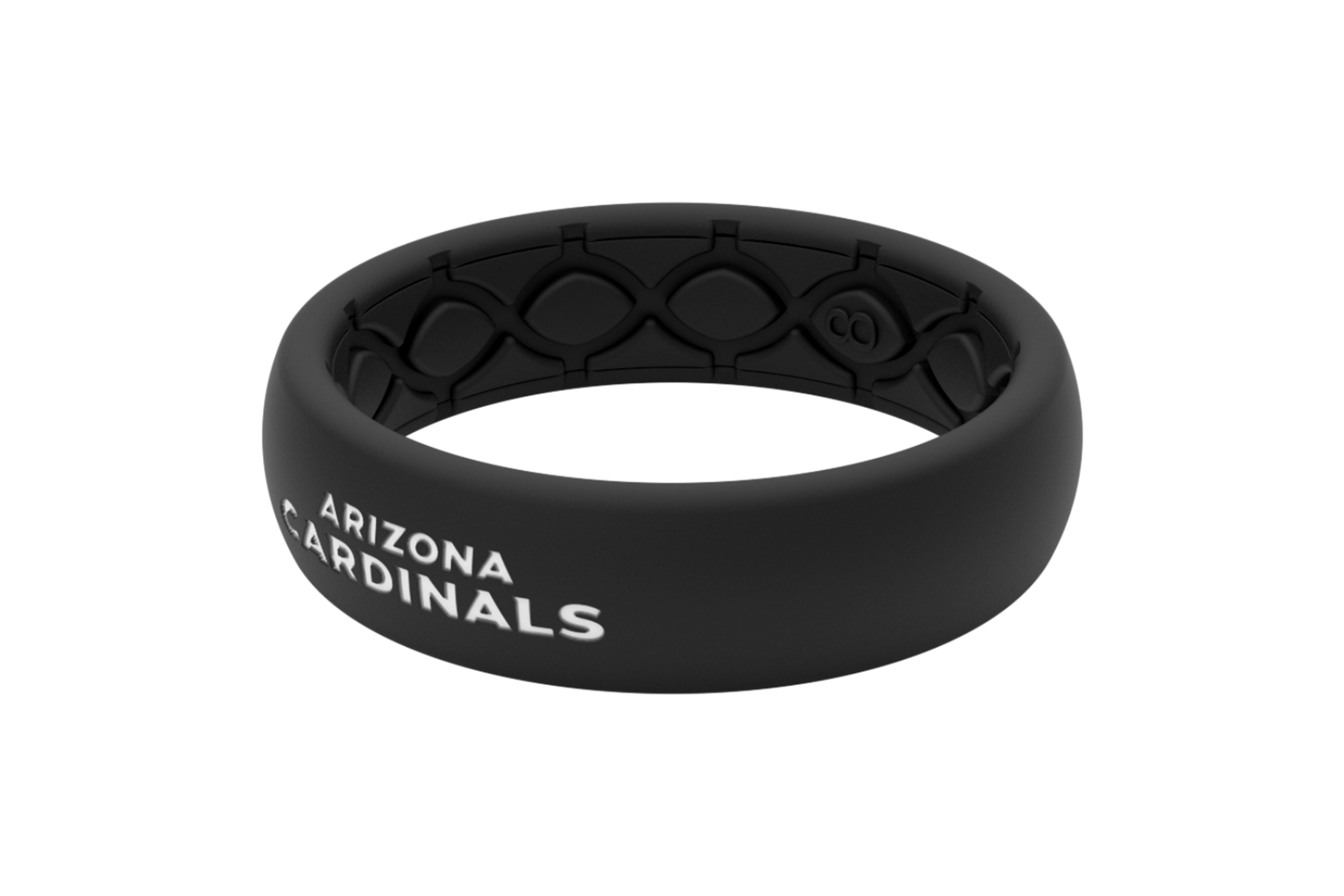 Thin NFL Arizona Cardinals Black - Groove Life Silicone Wedding Rings