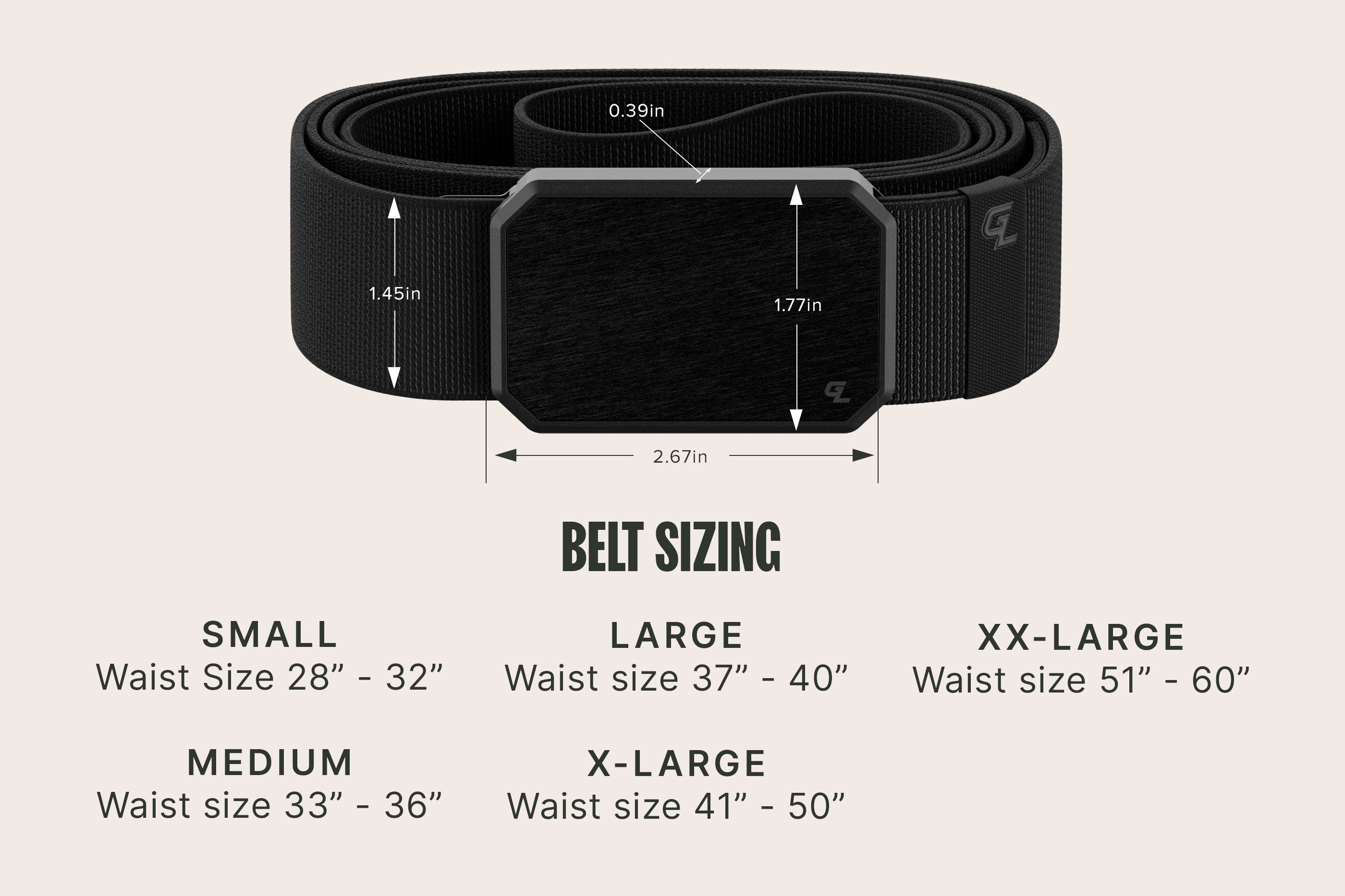 Groove Life Belt Sizing