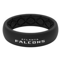 Thin NFL Atlanta Falcons Black - Groove Life Silicone Wedding Rings