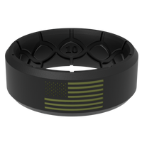 Groove Life Edge Hero Black & Olive American Flag Ring View 1