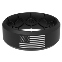 Groove Life Edge Hero Black & White American Flag Ring View 1