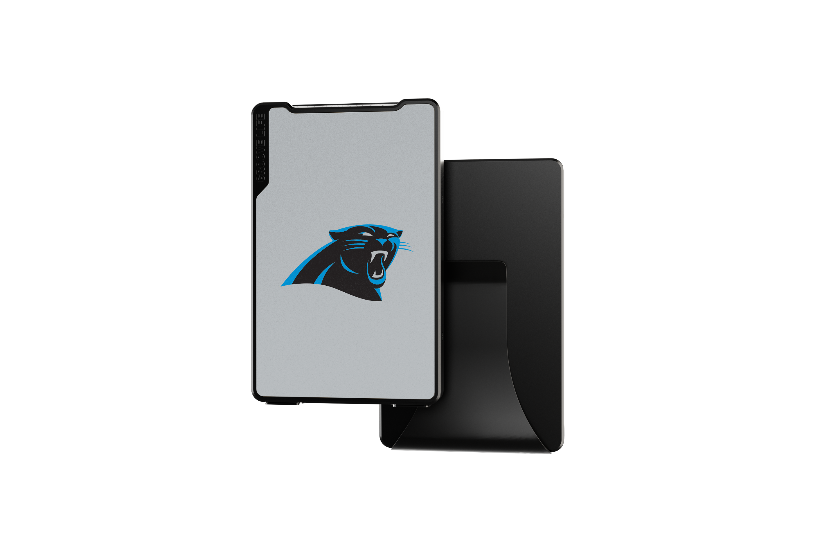 carolina panthers groove wallet Money Clip Brown Leather Go Black Leather Go view 1