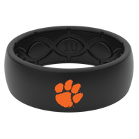 Original College Clemson Black Color Fill - Groove Life Silicone Wedding Rings