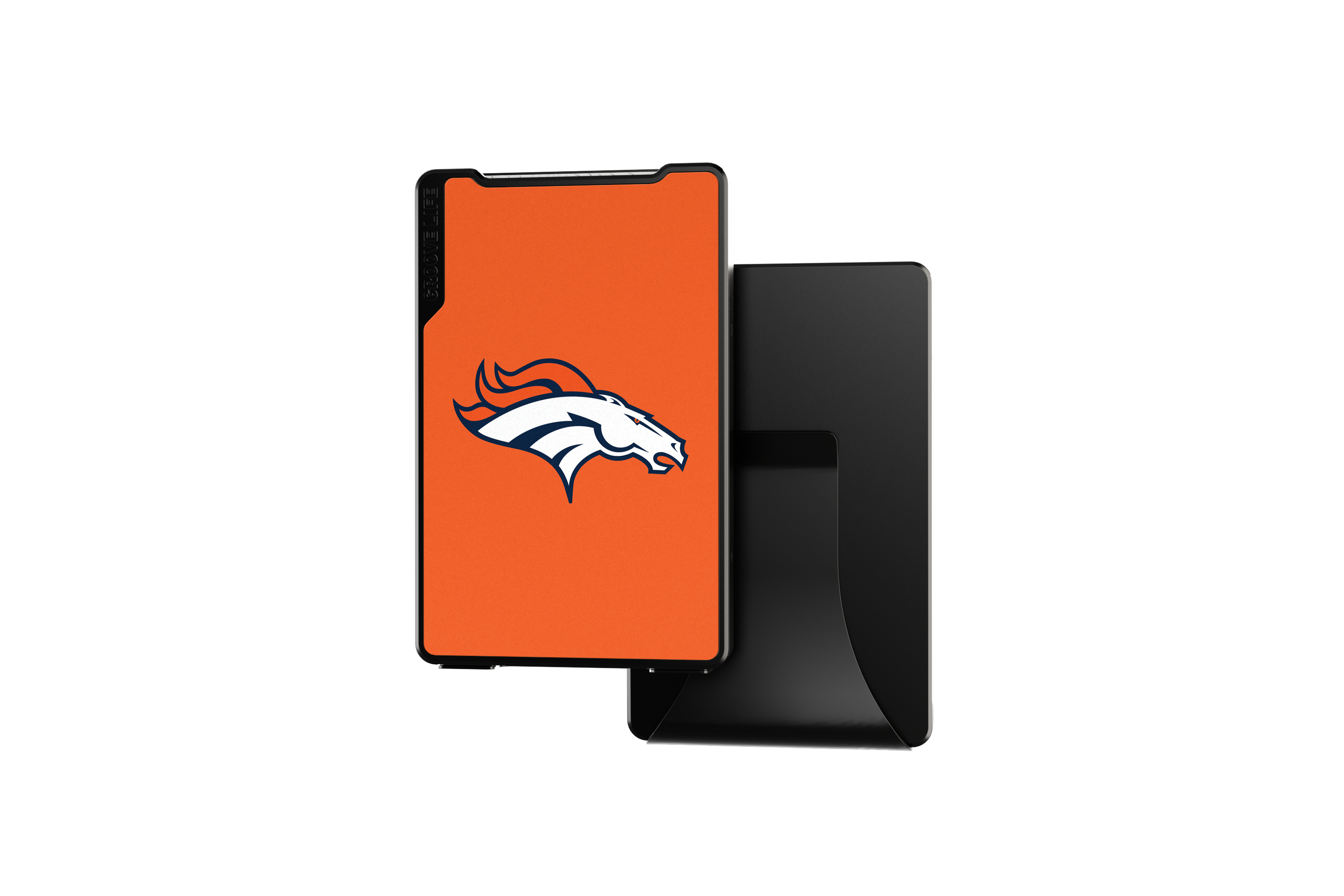 denver broncos groove wallet Money Clip Brown Leather Go Black Leather Go view 1