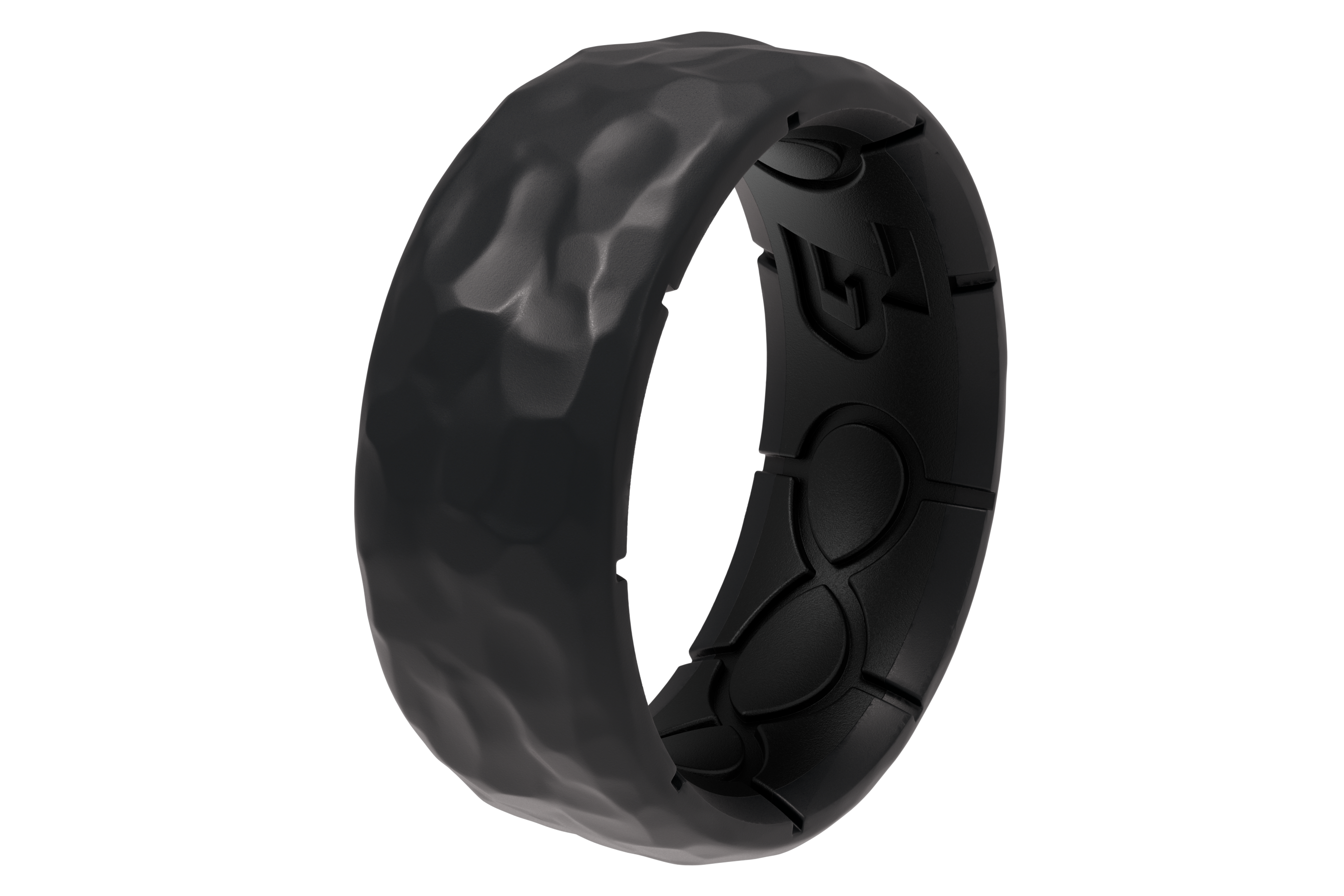 Zeus Graphite Hammered Ring view 3