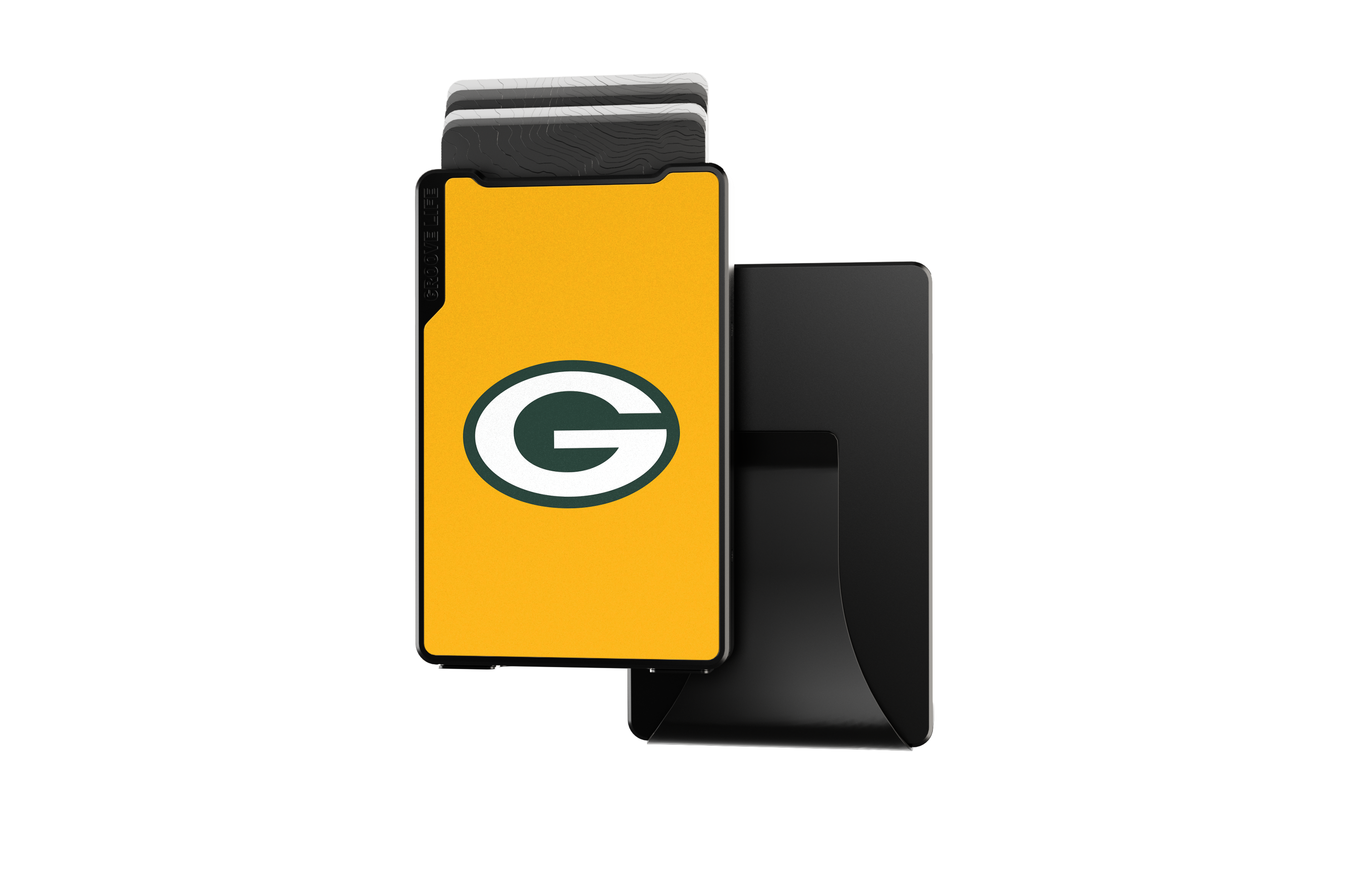 green bay packers groove wallet Money Clip Brown Leather Go Black Leather Go view 2