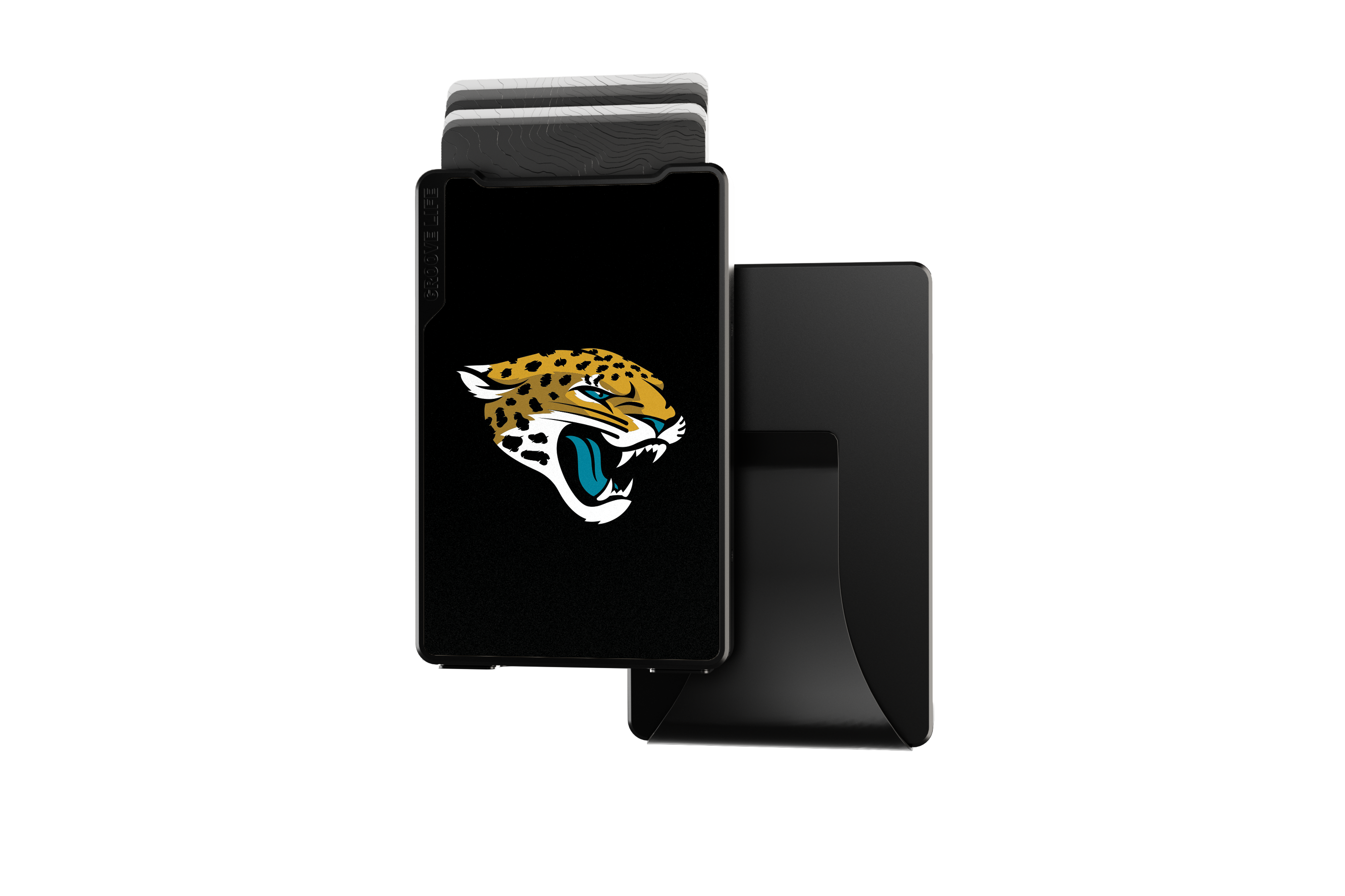 jacksonville jaguars groove wallet Money Clip Brown Leather Go Black Leather Go view 2