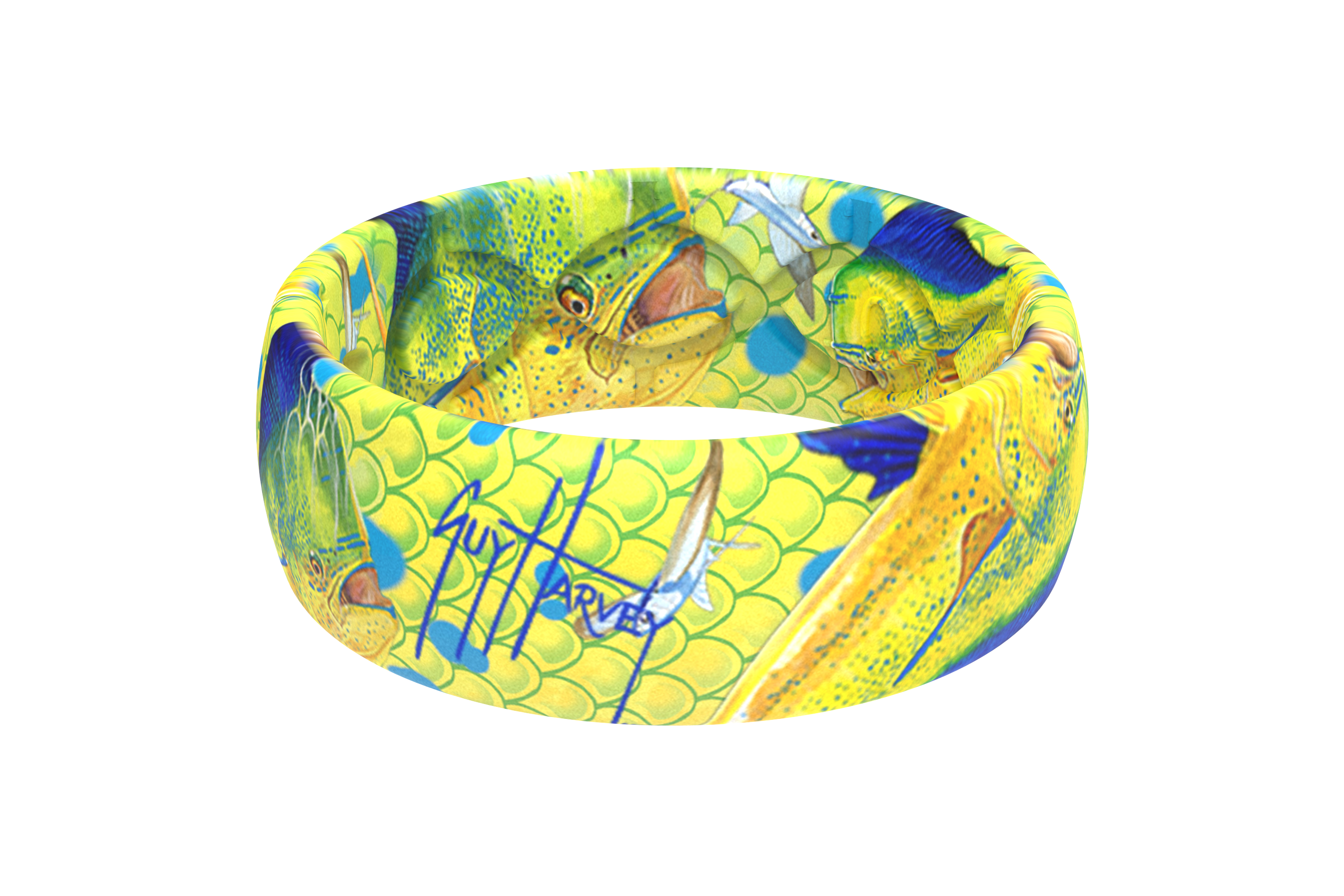 Guy Harvey Mahi Skin Groove Ring® view 2