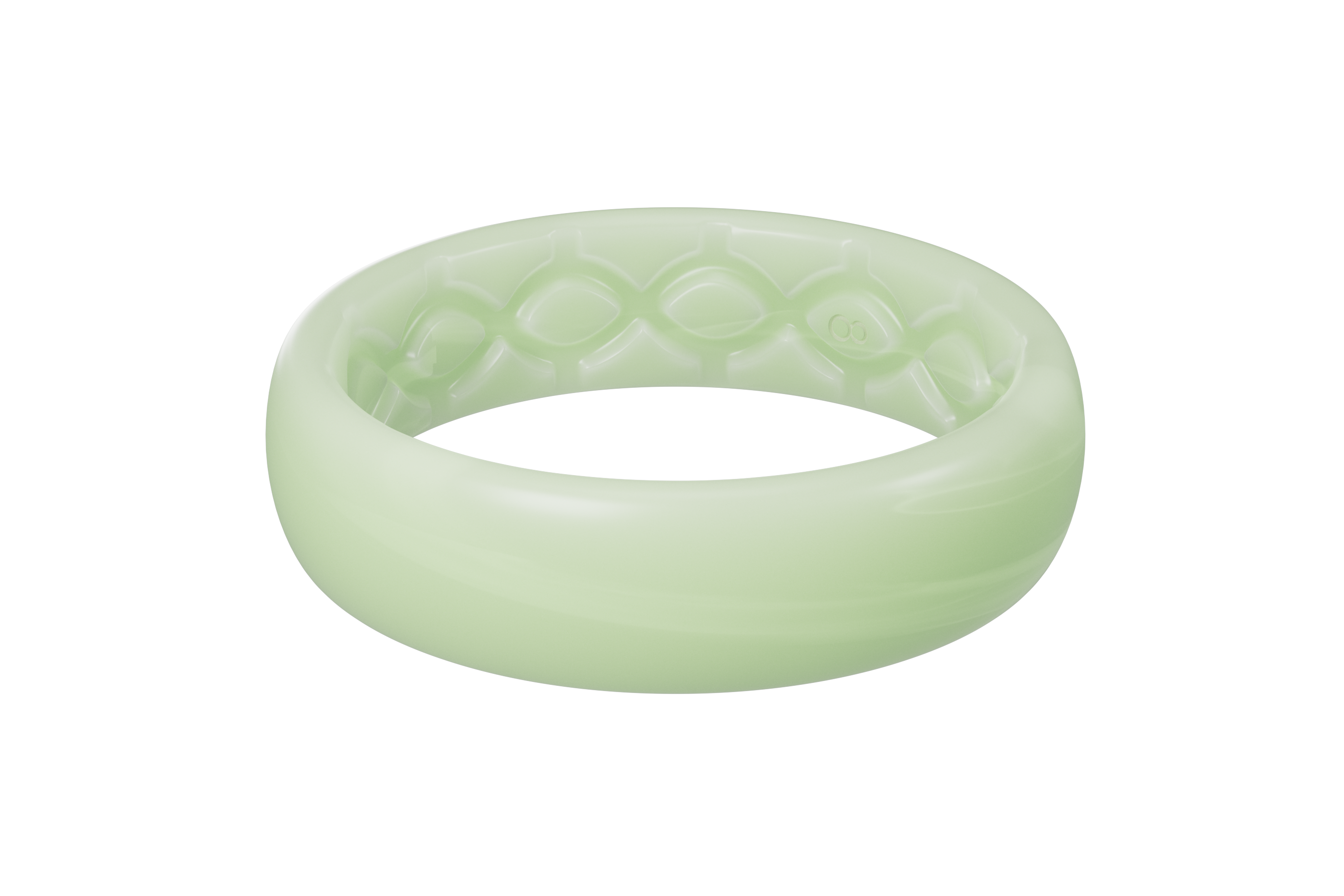 pearl jade solid thin ring view 2