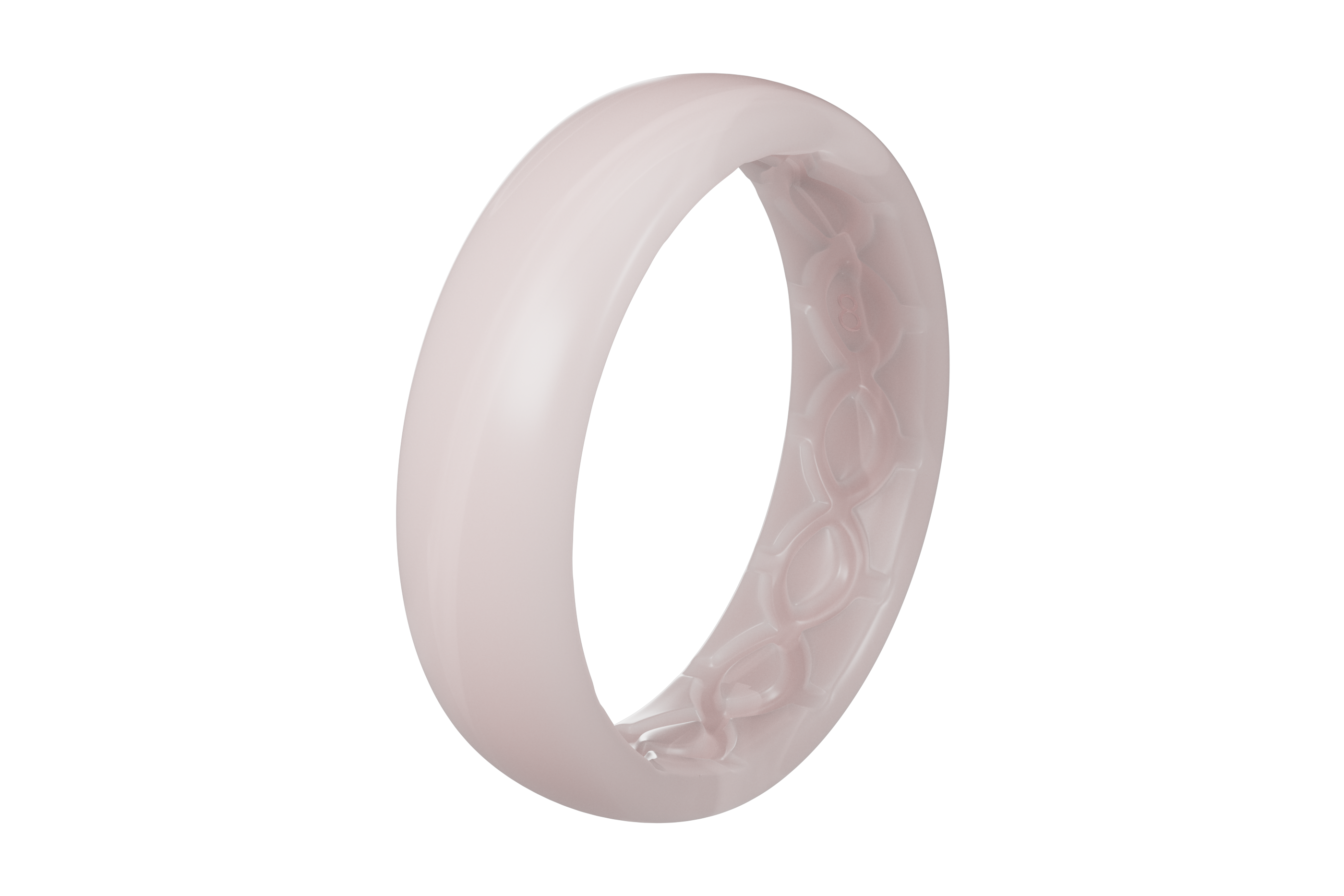 pearl rose solid thin ring view 3