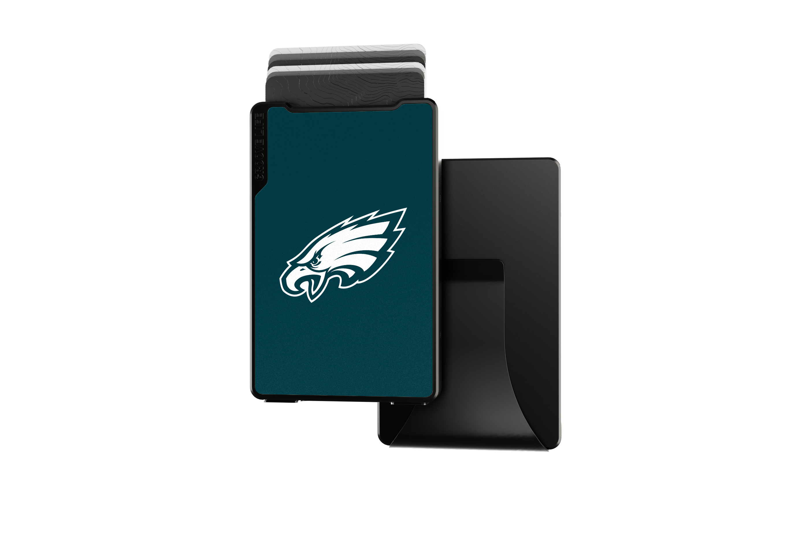 Philadelphia eagles groove wallet Money Clip Brown Leather Go Black Leather Go view 2