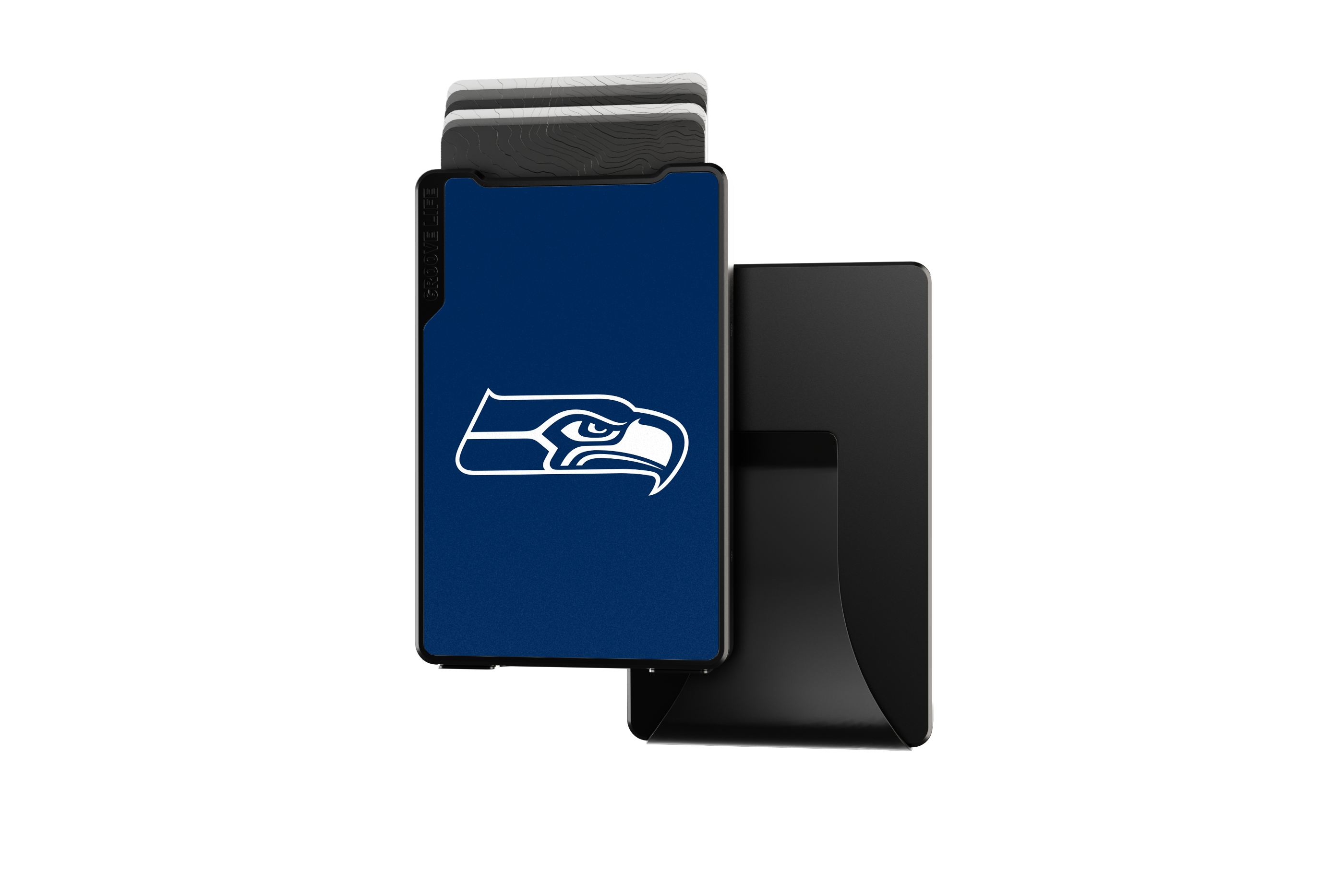 seattle seahawks groove wallet Money Clip Brown Leather Go Black Leather Go view 2