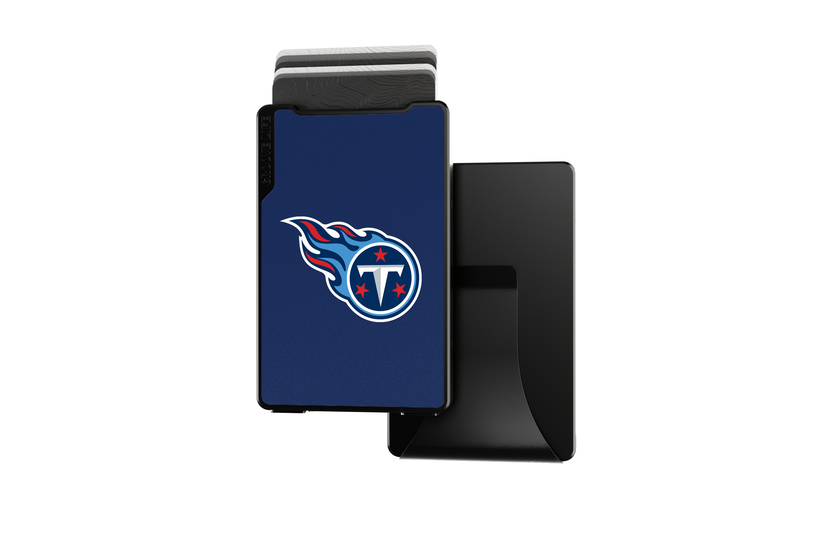 tennessee titans groove wallet Money Clip Brown Leather Go Black Leather Go view 2