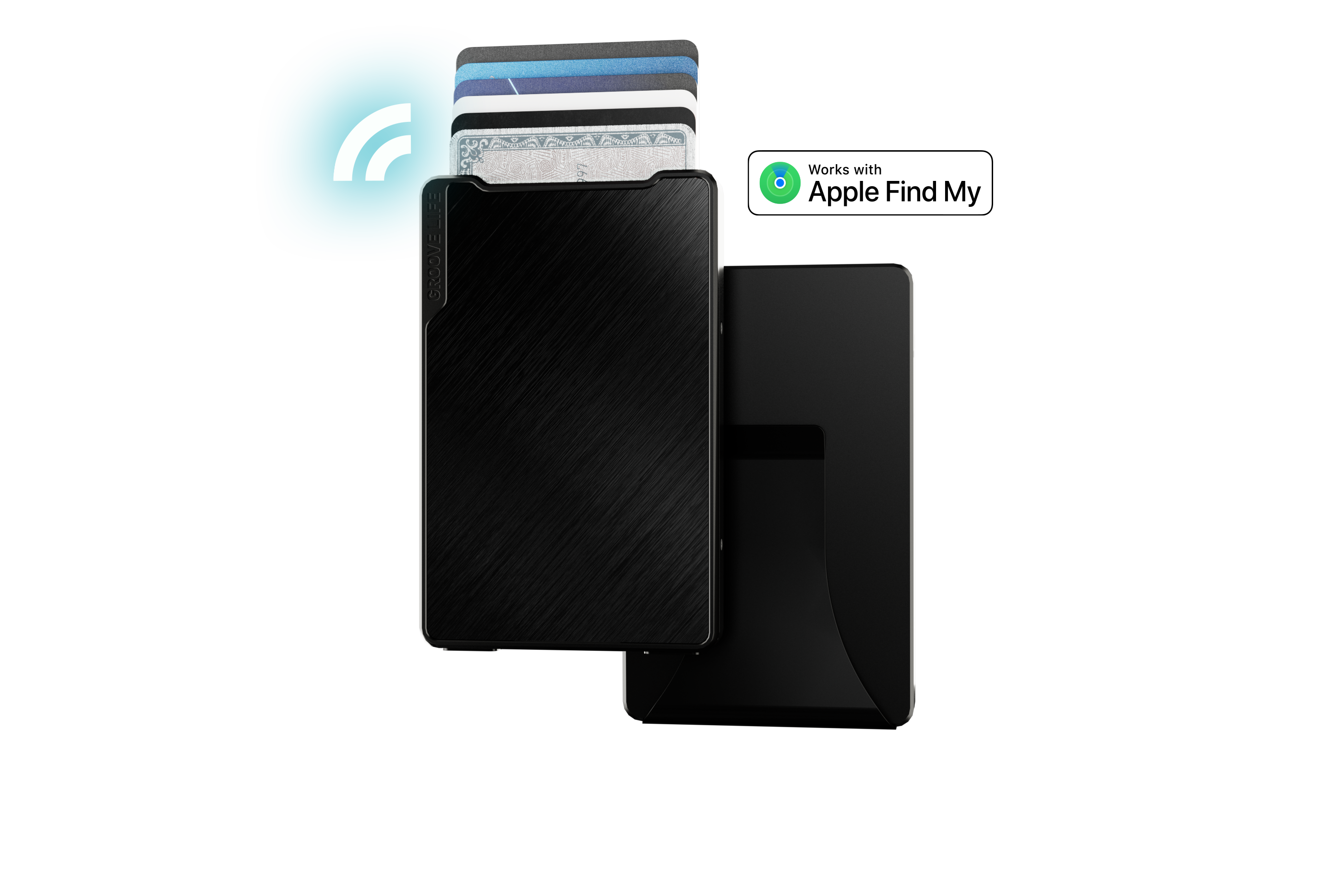 Groove Smart Wallet Trace - Midnight Black