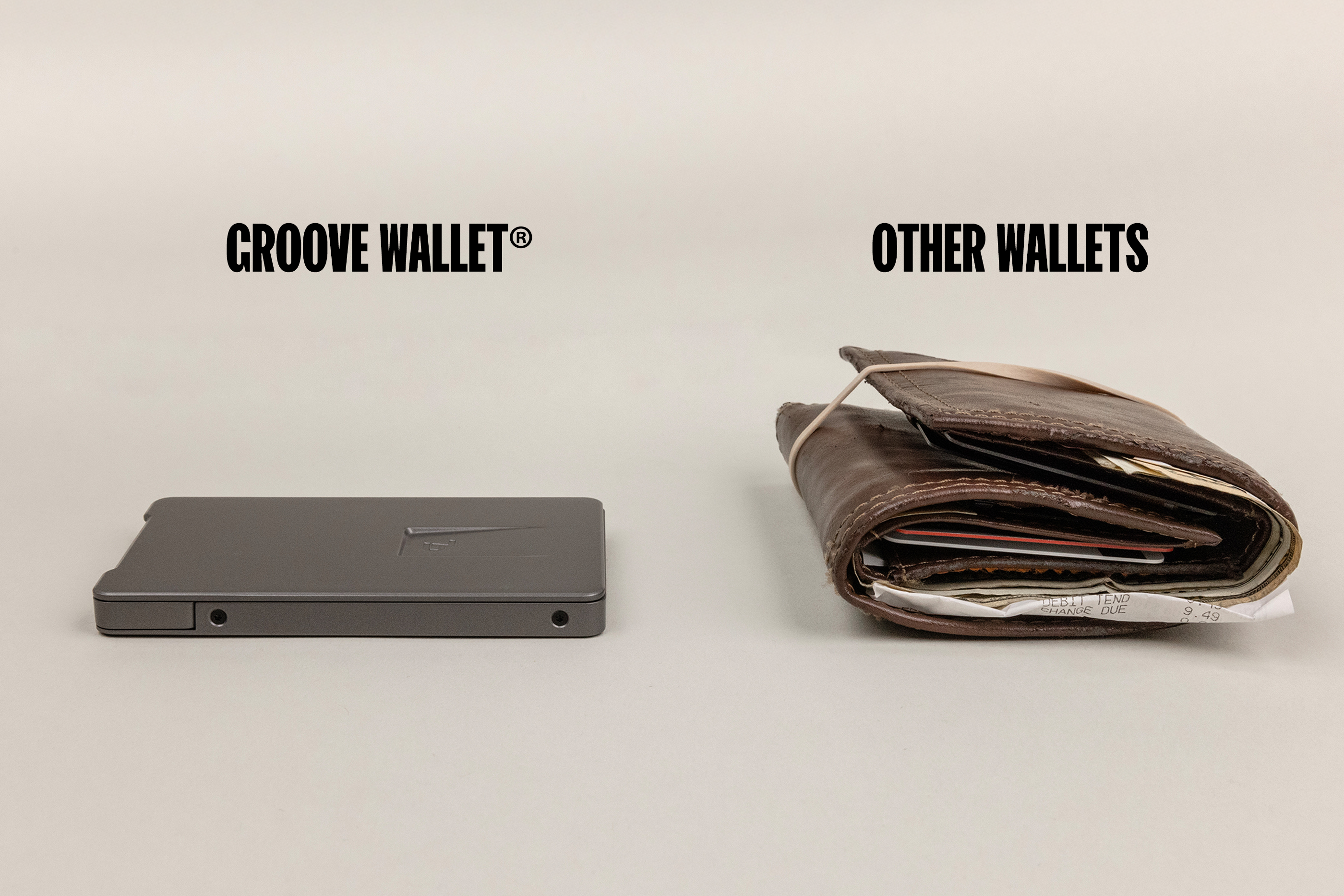 Groove Wallet - Gun Metal With Money Clip View 4