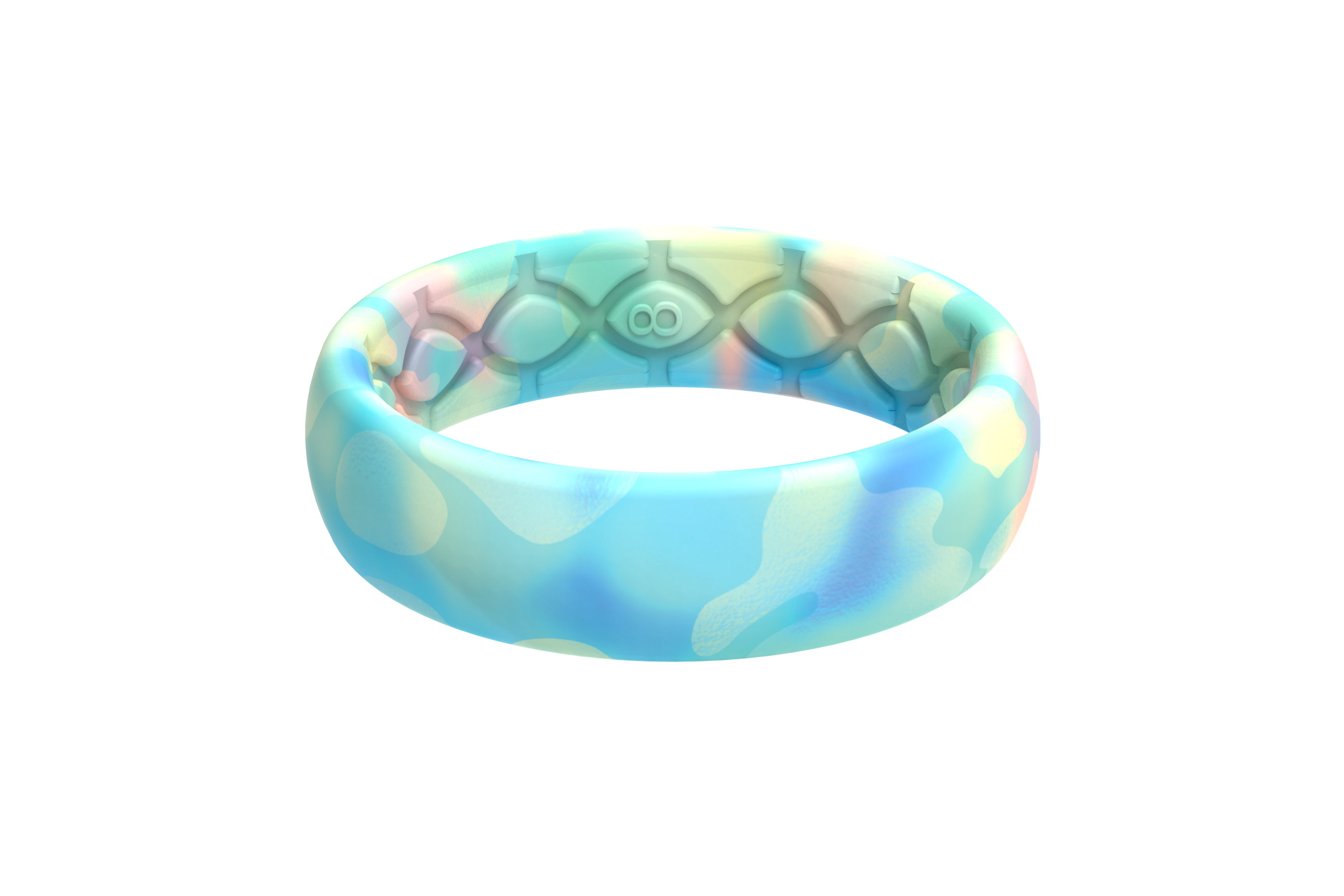 Opal Thin Ring viewed from front