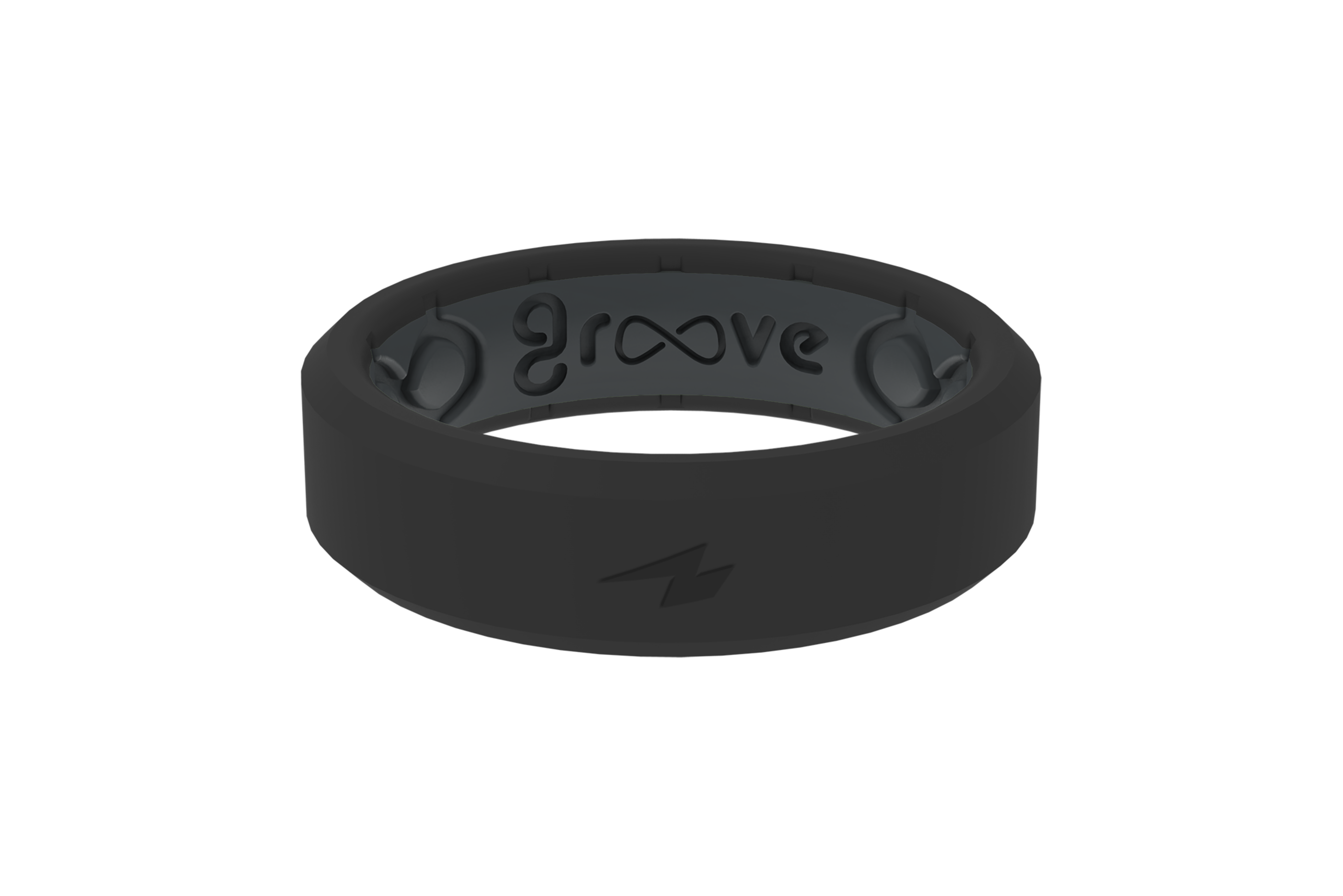 Zeus Midnight Black Thin Ring